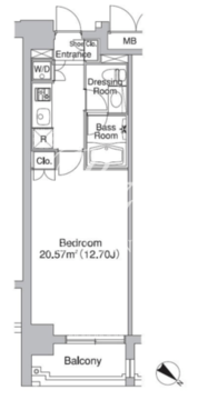 レジディア市ヶ谷2 402 間取り図