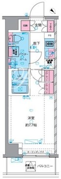 ジェノヴィア南千住6スカイガーデン 502 間取り図
