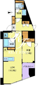 ジェノヴィア新宿早稲田グリーンヴェール 1301 間取り図