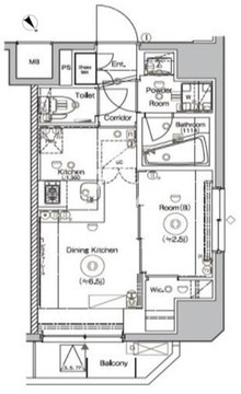 シーフォルム上野アジールコート 603 間取り図