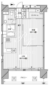 カスタリア麻布十番七面坂 904 間取り図
