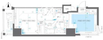 ズーム白金台 902 間取り図