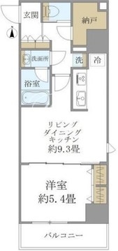 プレミアムキューブ上野 1102 間取り図