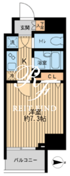 HF早稲田レジデンス 1-1404 間取り図
