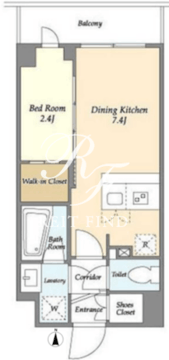 ラドゥセール志茂 412 間取り図