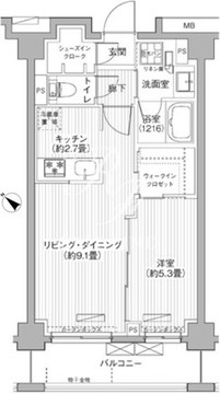 メゾンカルム市谷仲之町 106 間取り図