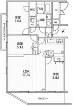 ライムレジデンス曳舟 318 間取り図
