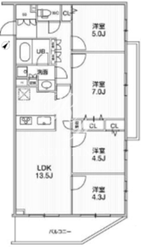 ライムレジデンス曳舟 321 間取り図