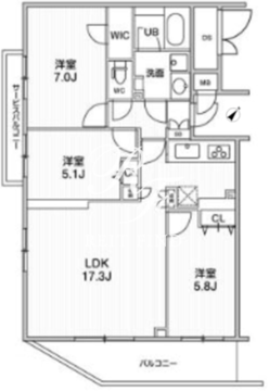 ライムレジデンス曳舟 418 間取り図