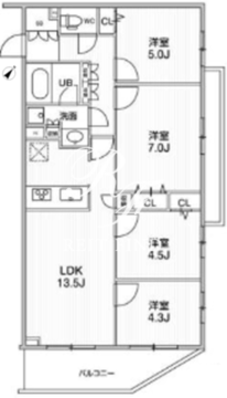 ライムレジデンス曳舟 421 間取り図