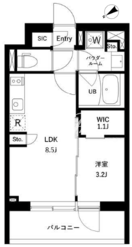 JMFレジデンス新板橋 406 間取り図
