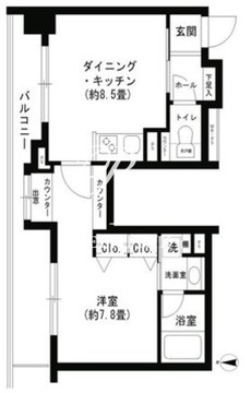 クリオ文京小石川 1504 間取り図