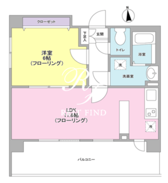 リバーレ秋葉原 402 間取り図