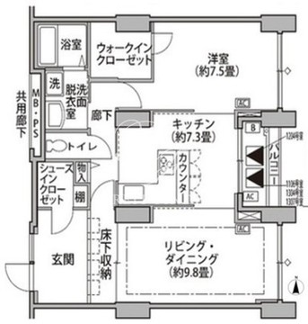 東雲キャナルコートCODAN 14-1106 間取り図