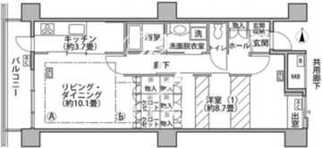 東雲キャナルコートCODAN 18-502 間取り図