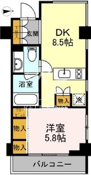 カスタリア目黒鷹番 410 間取り図
