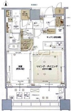 白金ザ・スカイ W-1605 間取り図