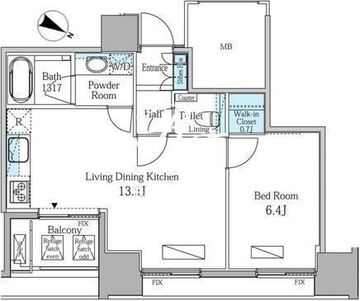 富ヶ谷スプリングス 305 間取り図