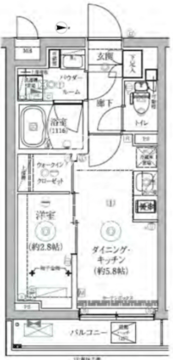 リルシア三軒茶屋 104 間取り図