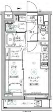 リルシア三軒茶屋 207 間取り図