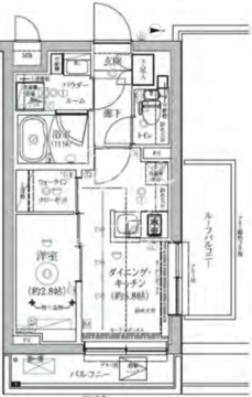 リルシア三軒茶屋 407 間取り図
