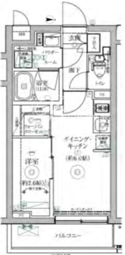 リルシア三軒茶屋 105 間取り図