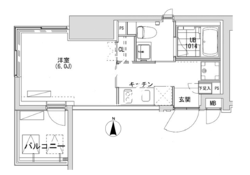グランディオール広尾テラス 1001 間取り図