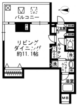レジディア四谷三丁目 209 間取り図