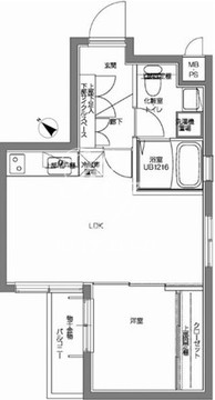 パティーナV代々木上原 401 間取り図