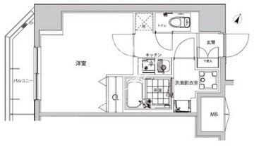 ハーモニーレジデンス早稲田夏目坂 1001 間取り図