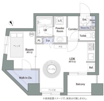 アムス八丁堀1 1203 間取り図