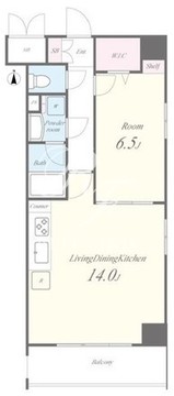 N’sパークレジデンス高田馬場 405 間取り図