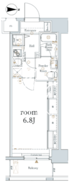 ログ浅草 202 間取り図