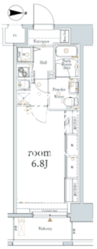 ログ浅草 402 間取り図