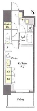 プライムメゾン板橋 1407 間取り図