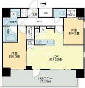 ネベル赤羽 1403 間取り図
