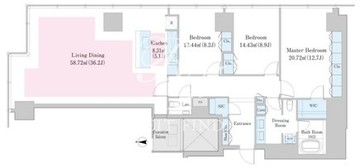 ラ・トゥール新宿ファースト 1913 間取り図