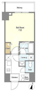 ディームス東新宿 405 間取り図