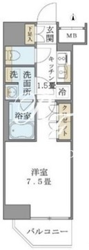 ブリリアイスト上野御徒町 401 間取り図