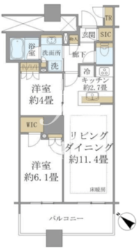 ブリリア有明スカイタワー 1418 間取り図