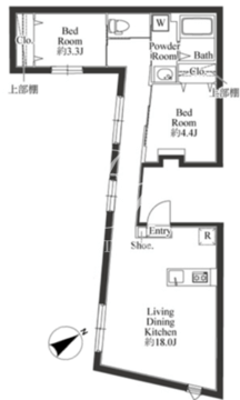 メゾンドエス 201 間取り図