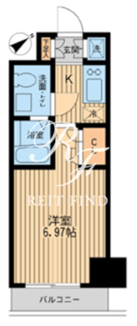 エコロジー潮見レジデンス 1203 間取り図
