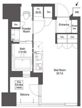 コンフォリア新中野 413 間取り図