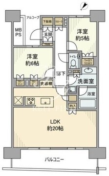 晴海フラッグ SUN-C-412 間取り図