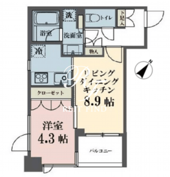 メゾンビスタ渋谷宇田川 403 間取り図