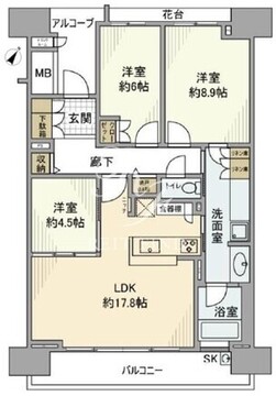晴海フラッグ SEA-D-1202 間取り図