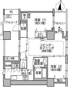 東雲キャナルコートCODAN 19-909 間取り図