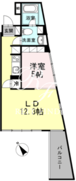 カスタリア目黒長者丸 308 間取り図