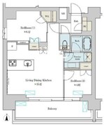 ブリリアイスト上野稲荷町 1501 間取り図