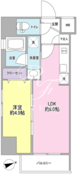 ブレッツァ恵比寿 904 間取り図